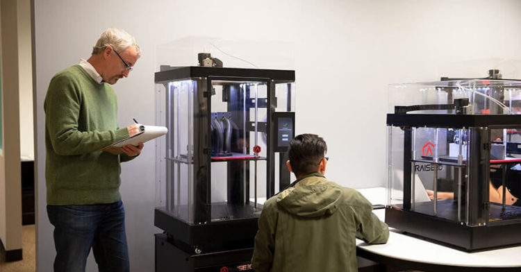 Raise3D printers can be easily deployed and operated in office environment