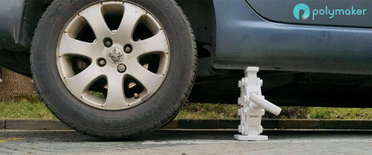 A functional car jack printed by PolyMax