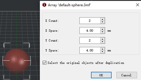 Array the duplicated models