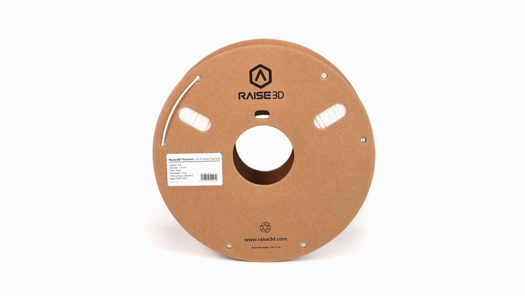 Raise3D Premium PLA Filament White - Front