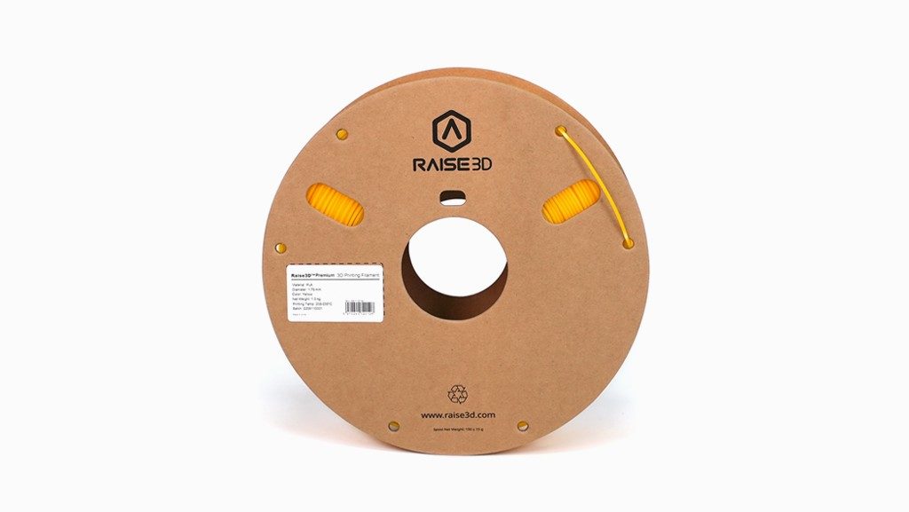 Raise3D Premium PLA Filament Yellow - Front