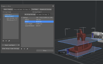 Per Layer Settings Z Selection