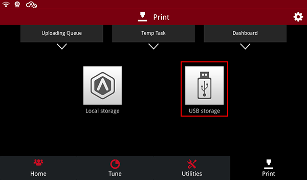 Click on USB Storage