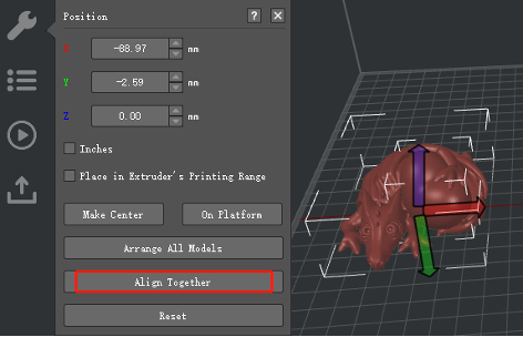 Automatically align multiple models