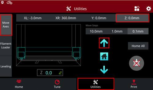 E2 Utilities Screen