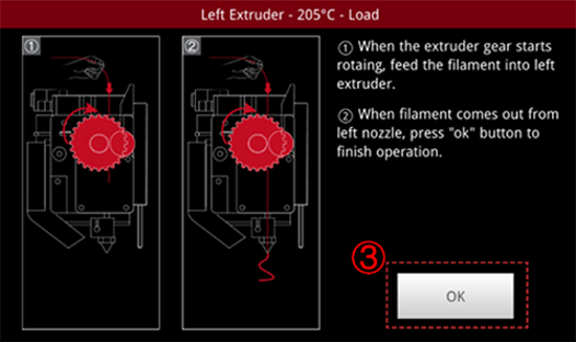 Finalizing Left Extruder Screen