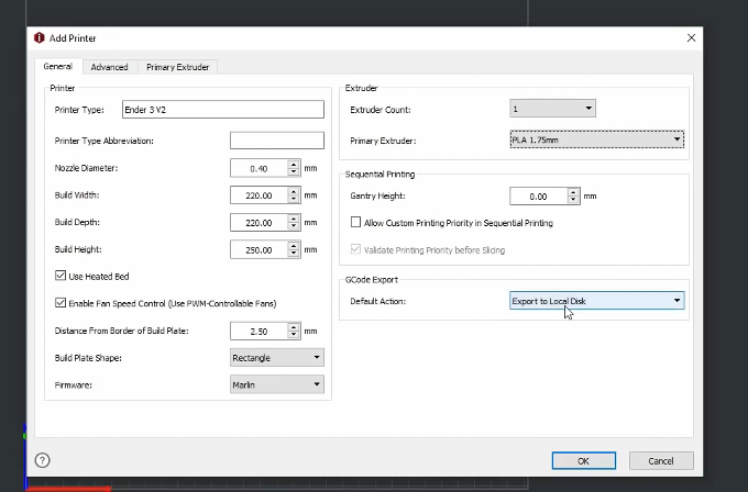 GCode Export is a default action when you slice something