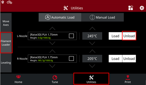 E2 Desktop 3D Printer Load Screen