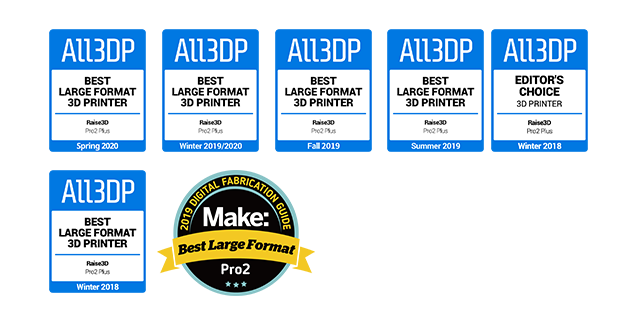 Raise3D Pro2 Series Awards