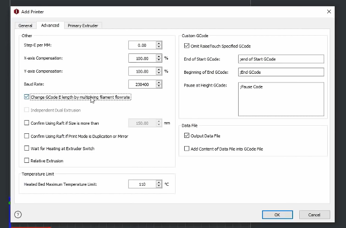 This option is also for dual extruders